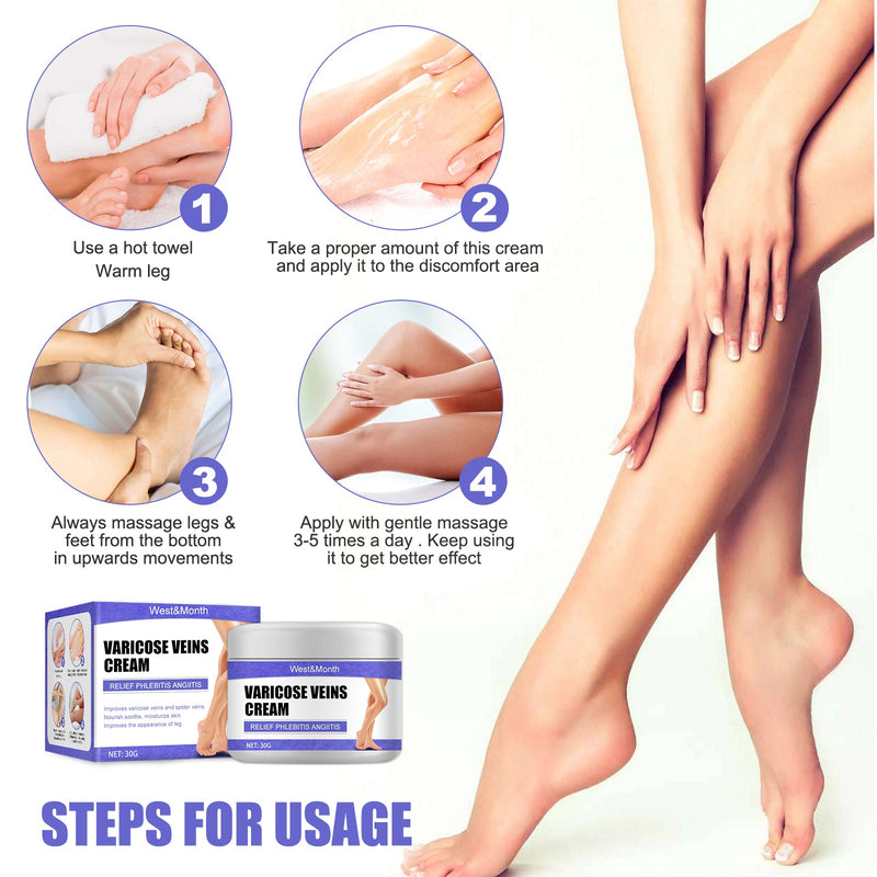 West&Month Leg Care Cream Gentle Care For Leg Discomfort Daily Moisturizing Maintenance Topical Massage Cream