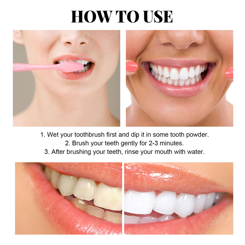 Mint Dental Powder, Remove Dirt Fresh Breath Bright White Teeth Clean Odor Stains And Tartar Cleaning Powder