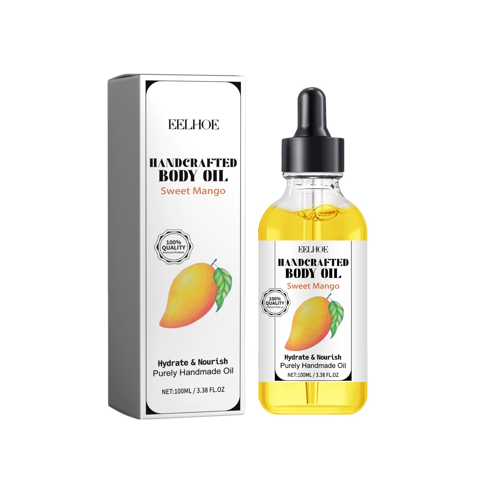Handcrafted Body Oil, Relieve Dry Skin Moisturizing Smooth Skin Carry Bright Color Of Skin Body Massage Oil
