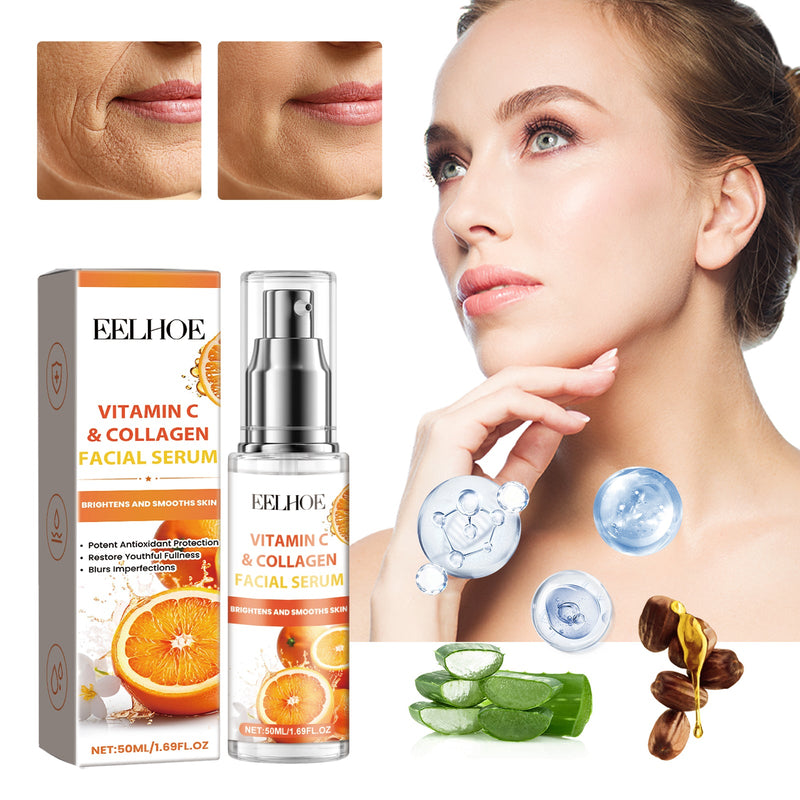 Vitamin C Collagen Facial Essence, Hydrating And Moisturizing Smooth Day And Night Hydrating Facial Essence