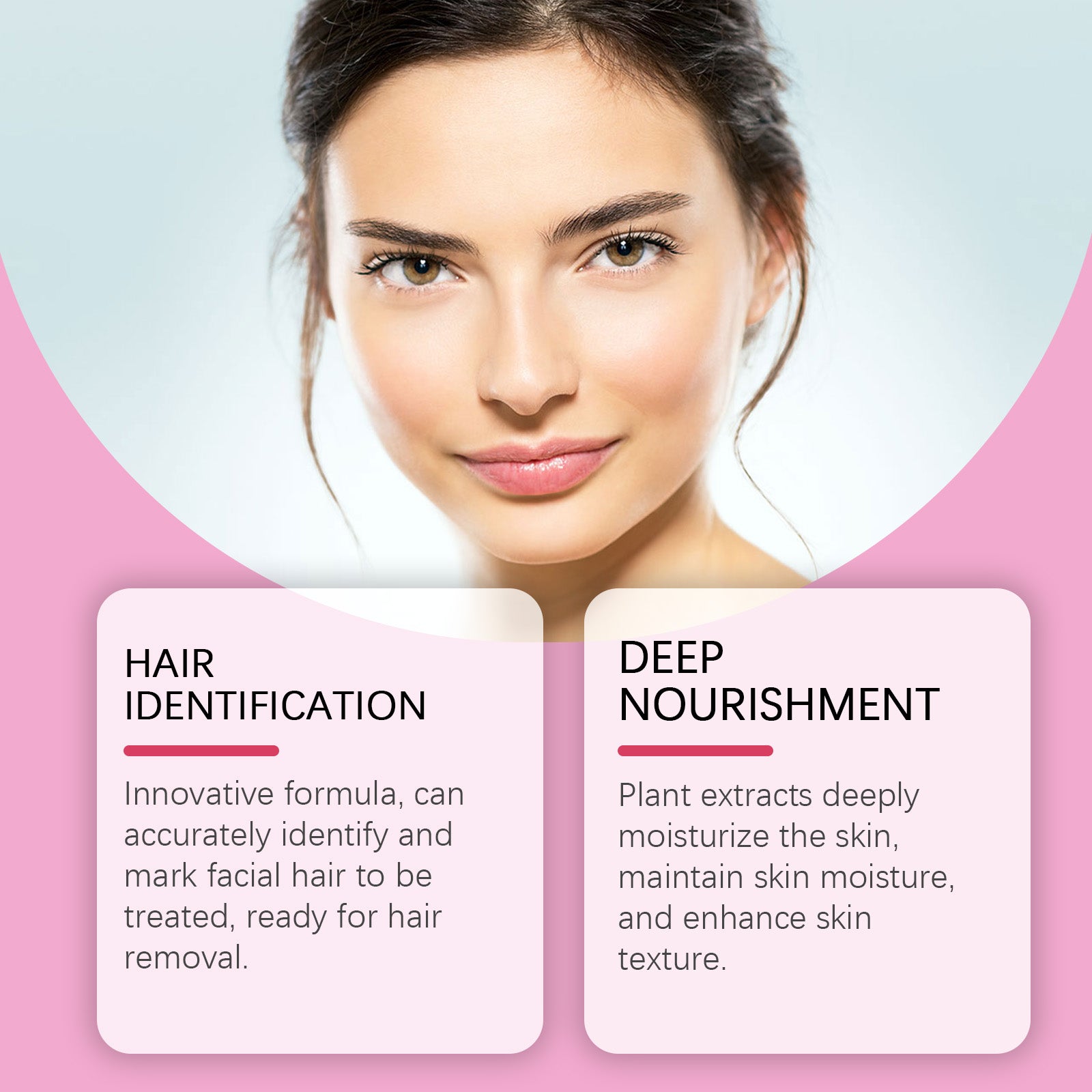 Facial Hair Recognition Spray, Facial Cleanser softens hair gentle non-irritating hair removal spray
