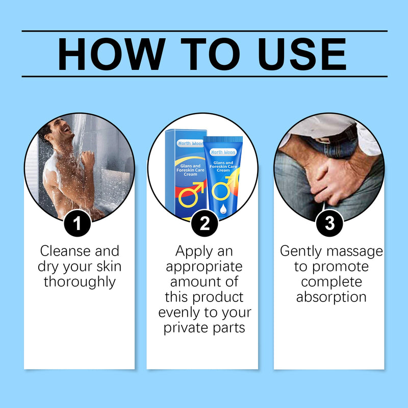 North Moon Men's Care Cream Men's Body Care Soothing Discomfort Cleansing Moisturizing Care Cream