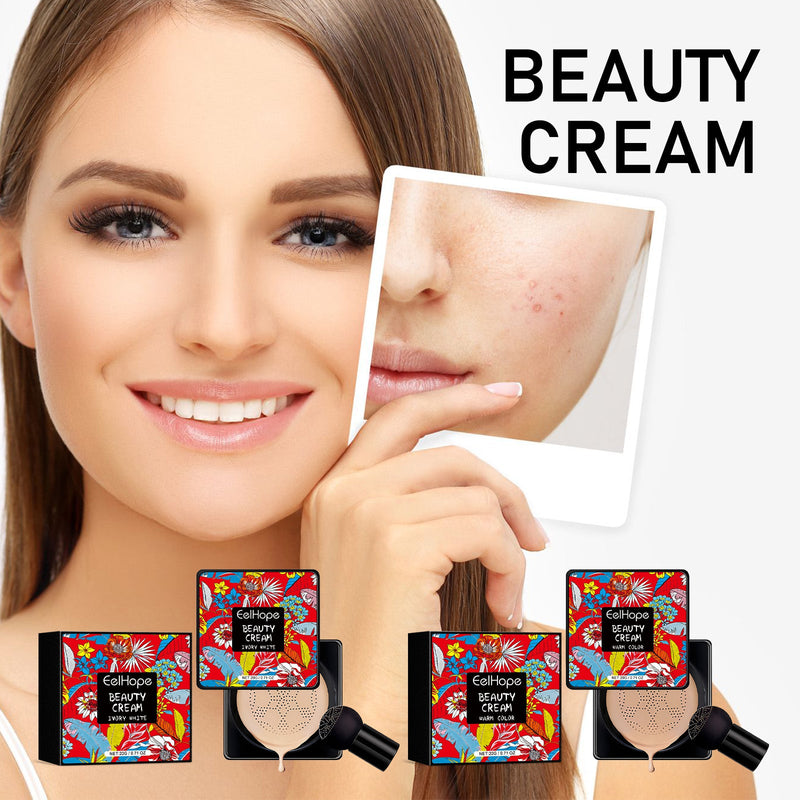 Beauty Cream, Cover Facial Blemishes Light Natural Base Makeup Long-Lasting Makeup Cushion