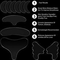 Reusable anti Wrinkle Eye Chin Forehead Skin Care Pads 100% Medical Grade Silicone Reusable Face Lifting Invisible Patches