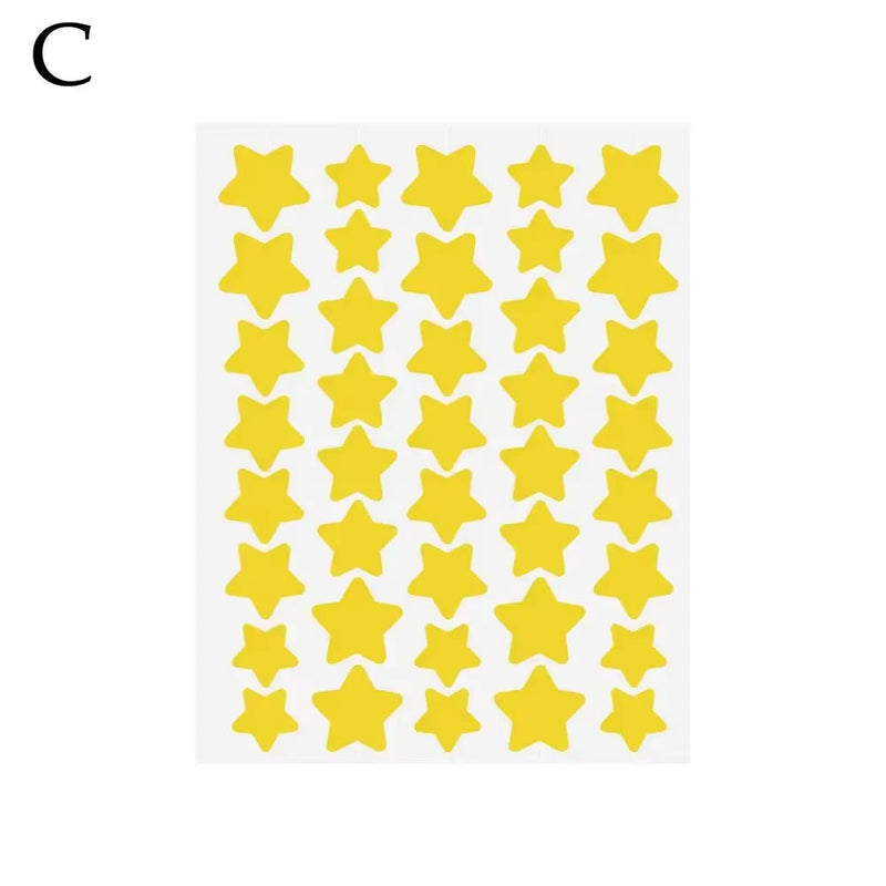 Ys00141--40Pcs Colorful PE Pimple Patches Cute Star Shaped Pimple Cover Sticker Invisible Pimple Cover Removal Pimple Patch