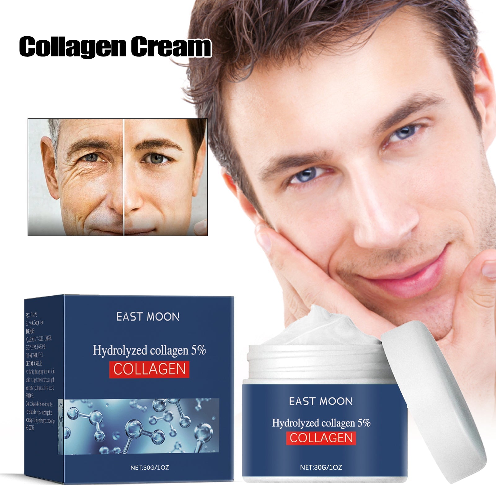 East Moon Men's Moisturizing Face Cream, Anti-Aging, Fine Lines, Hydrating, Refreshing And Moisturizing Skin Anti-Wrinkle Cream