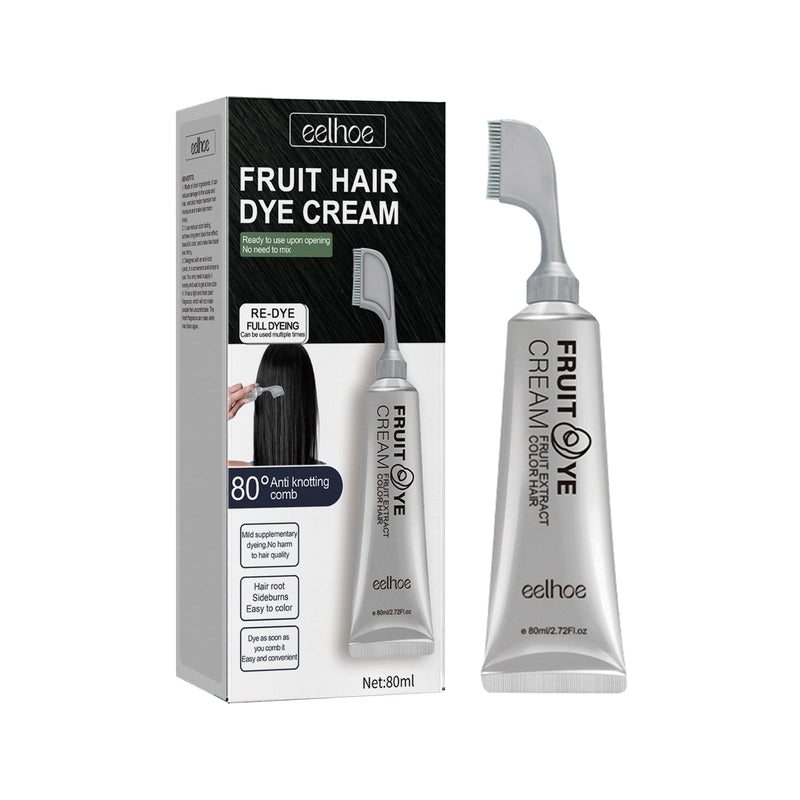Fruit And Vegetable Hair Cream, Natural, Mild And Long-Lasting, Does Not Hurt The Scalp. Easy To Apply Dark Hair Cream