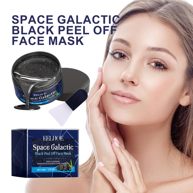 Space Galactic Black Peel Off Face Mask, Clean Blackheads Firming Pores Smooth The Skin Tear The Mask