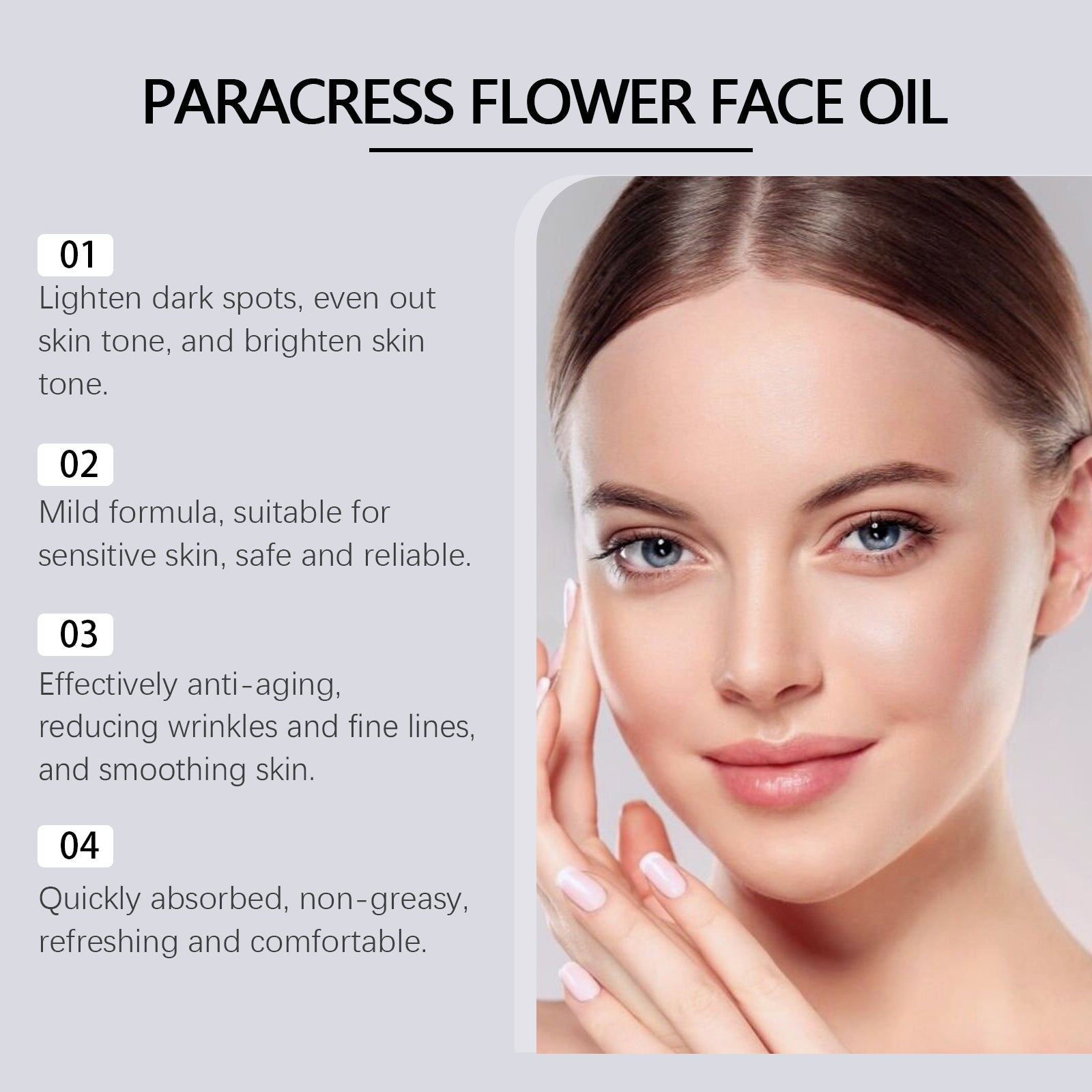 Moisturizing Facial Essential Oil Lightens Fine Lines, Firming, Delicate And Brightening Skin Daily Facial Care Essential Oil