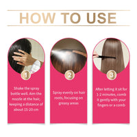 Dry Hair Spray Lazy Fluffy Hair Gel Refreshing Degreasing Hair Leave-In Styling Long Duration Dry Hair Spray