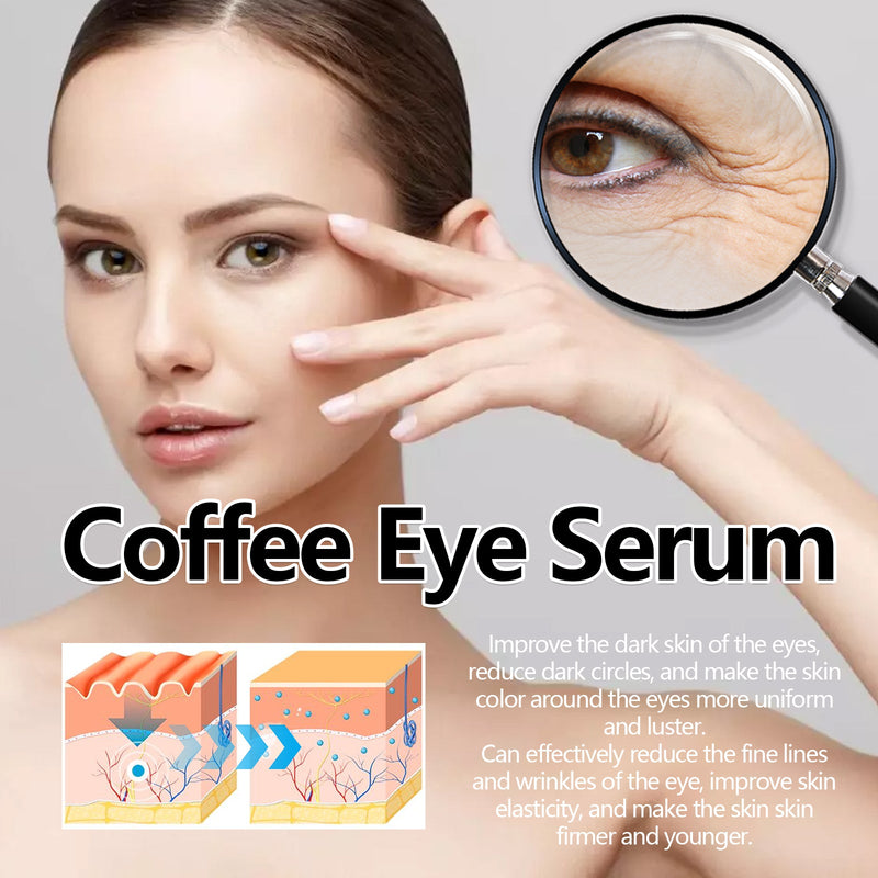 Coffee Eye Serum, Fade Dark Circles Wrinkle Moisturizing And Hydrating Eye Care Essence