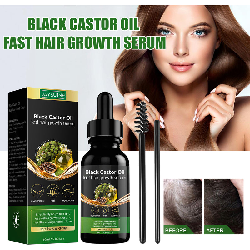 Castor Oil Hair Enhancing Serum, Nourishes Strengthens Thickens Hair And Prevents Hair Loss Hair Care Serum