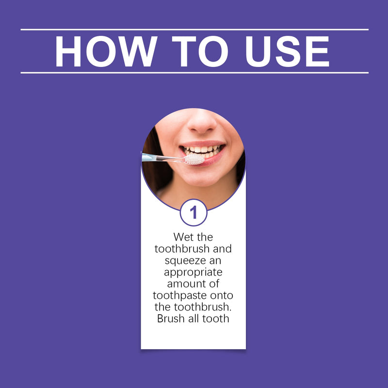 Oralhoe Purple Brightening Toothpaste Brightening Remove Stains Improve Yellow Teeth Gentle Cleaning Dental Hygiene Care Toothpaste