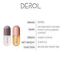 DEROL Ginger Mint Lip Plumping Liquid Plump and Increase Moisturizing and Moisturizing Lip Set Box Lip Plumping Lip Enhancer