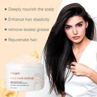 Rice Head Scrub Cleans Dandruff, Moisturizes, Fluffs And Strengthens Hair Care Scrub