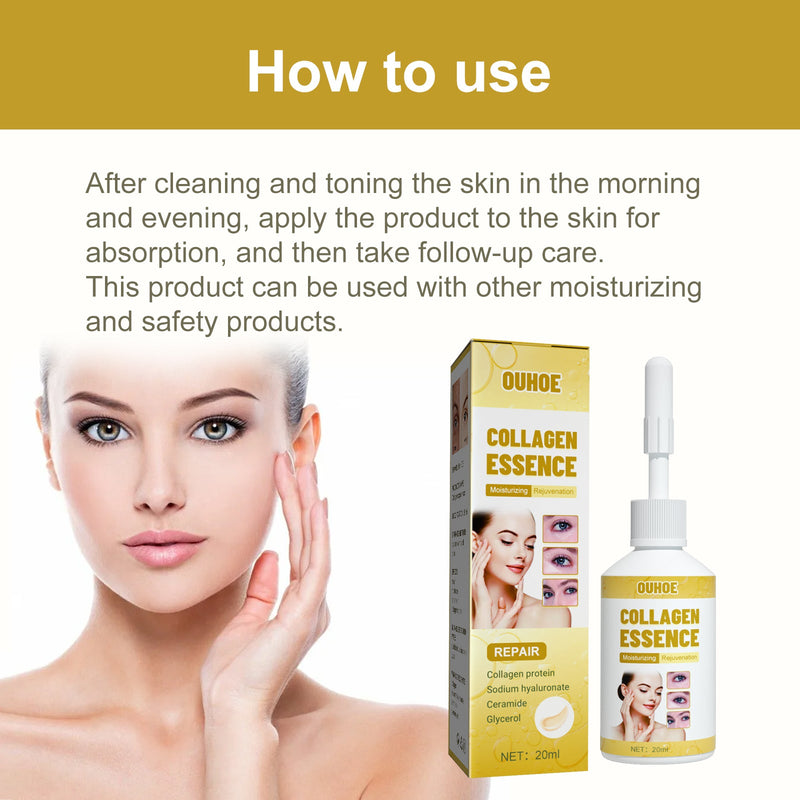 Collagen Essence, Shrinks Pores Hydrates Anti-Aging And Firming Skin Essence