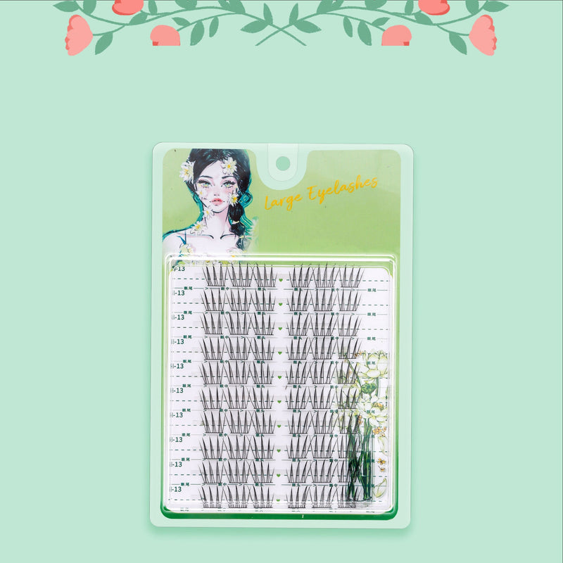 Sunflower Comics Pure Desire Eyelash Simulation Natural Thickening Large Segmented Trilogy False Eyelash Laziness