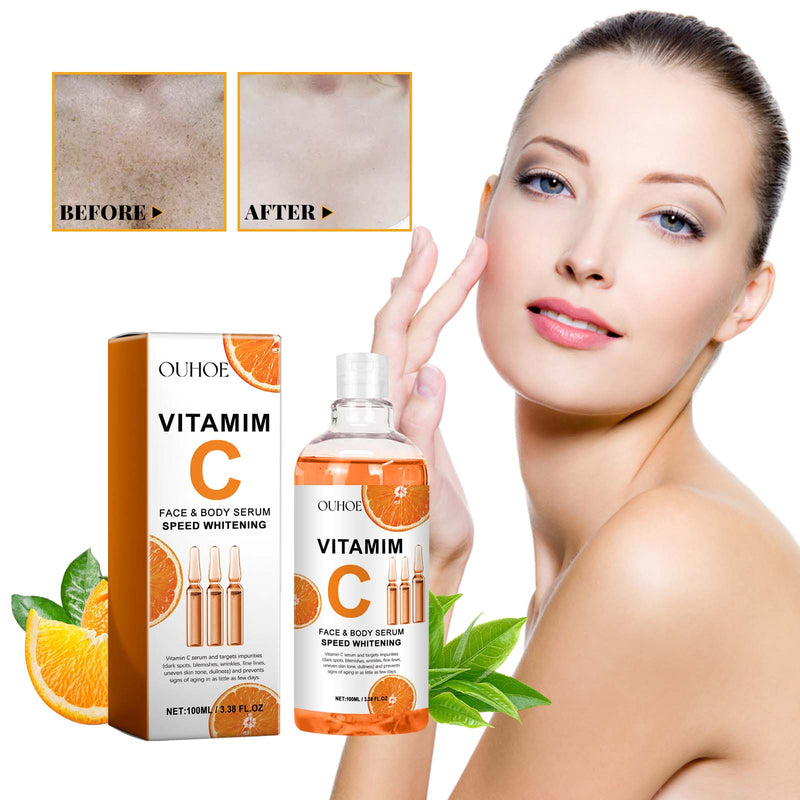 OUHOE Vitamin C Face & Body Serum - Repairs, Brightens & Fights Fine Lines