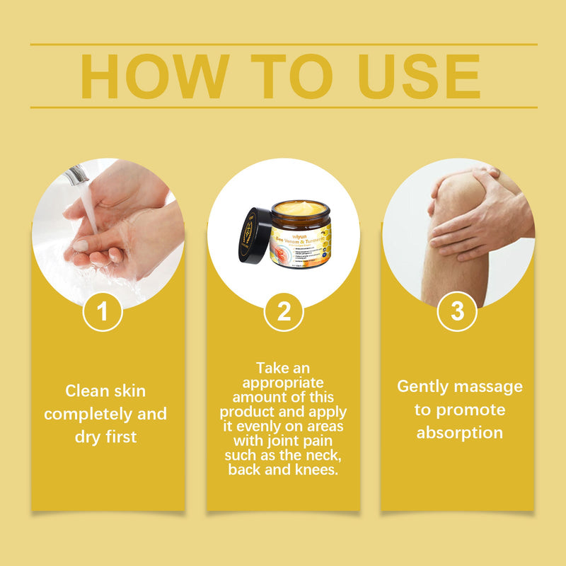 Wiyun Turmeric Joint Care Cream, Neck And Back Body Joint Massage Treatment Topical Body Care Cream