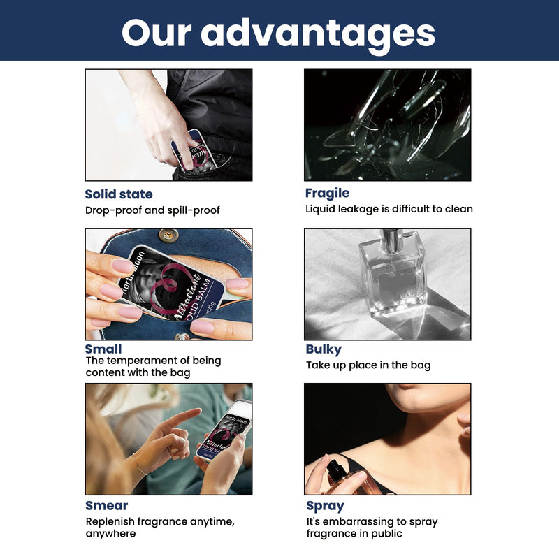 Attractant Solid Balm, Men And Women Heart Attraction Keep Fragrance Fresh Lasting Solid Perfume