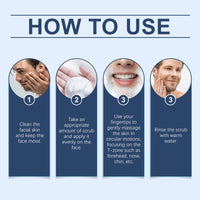 East Moon Men's Oil Control Scrub, Gently Cleanses Facial Skin With A Refreshing And Moisturizing Oil Control Scrub