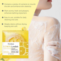 OceAura Lemon Luffa Bath Soap Lemon Soap Body Mild Cleansing Oil Control Refreshing Cleansing Bath Soap