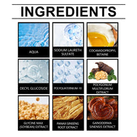 Black Hair Shampoo, Multiflorum Essence Moisturizing Nourishing Cleansing Repairing Black And Smooth Hair Shampoo