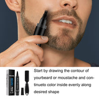 EELHOE Foreign Trade Cross-Border Beard Filler Pen Kit, Waterproof, Sweat Resistant, Makeup Free Beard Pen Beard Pen
