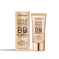 Eelhope Gold Snail Protective Bb Cream, Moisturizing Concealer Skin Tone Natural Color Waterproof, Sweat Resistant And Makeup Free