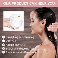 Polygonum Polygonum White Turn Black Shampoo Deep Cleansing Soft Nourishing Solid Black Hair Shampoo Soap