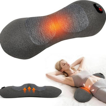 Memory foam heated massage waist pillow waist cushion