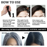 Disposable Plant Hair Stick, Hair Without Damage Repair Color Black Brown Quick White Hair Cover Stick