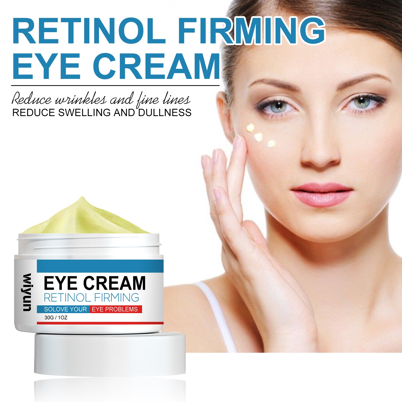 Retinol Eye Cream For Wrinkles Reduces Fine Lines, Dark Circles And Bags Under Eyes