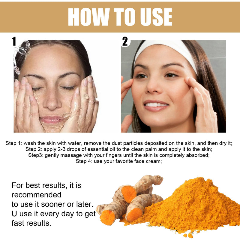 EELHOE Turmeric Correction Essence Facial Care Hydrating Moisturizing Gentle Moisturizing Skin Care Essence