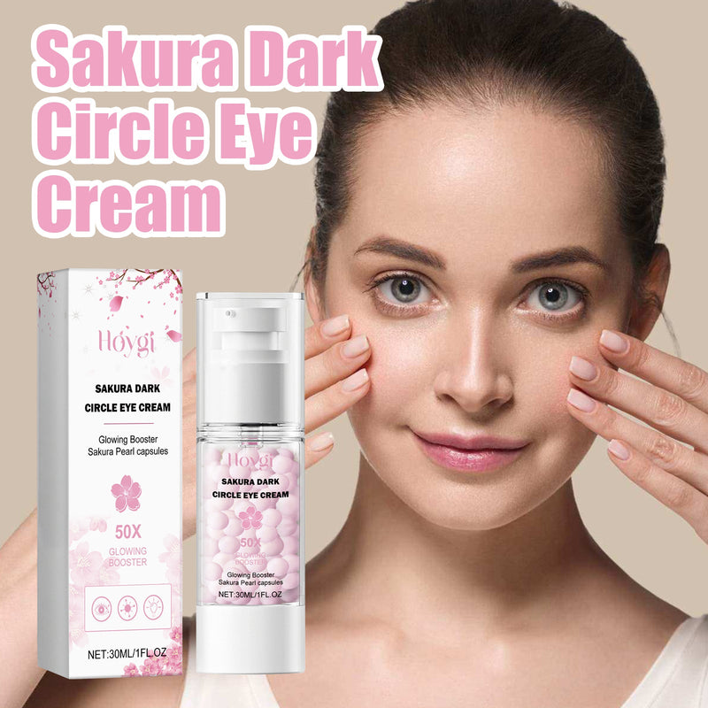 Sakura Dark Circle Eye Cream, Reduce Dark Eye Bags Around The Eyes Dull Brighten Moist Delicate Tight