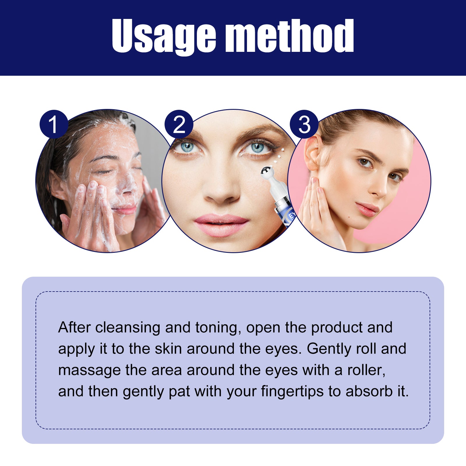 Eye Care Roller, Relieve Eye Fatigue And Discomfort, Reduce Pigment Under Dark Circles Massage Roller
