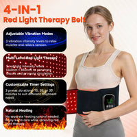 Infrared vibration massage hot compress belt