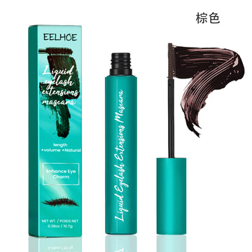 EELHOE Mascara Cream (Brown), Slim And Thick Curling, Waterproof And Sweatproof Lengthening, No Caking And No Smudging