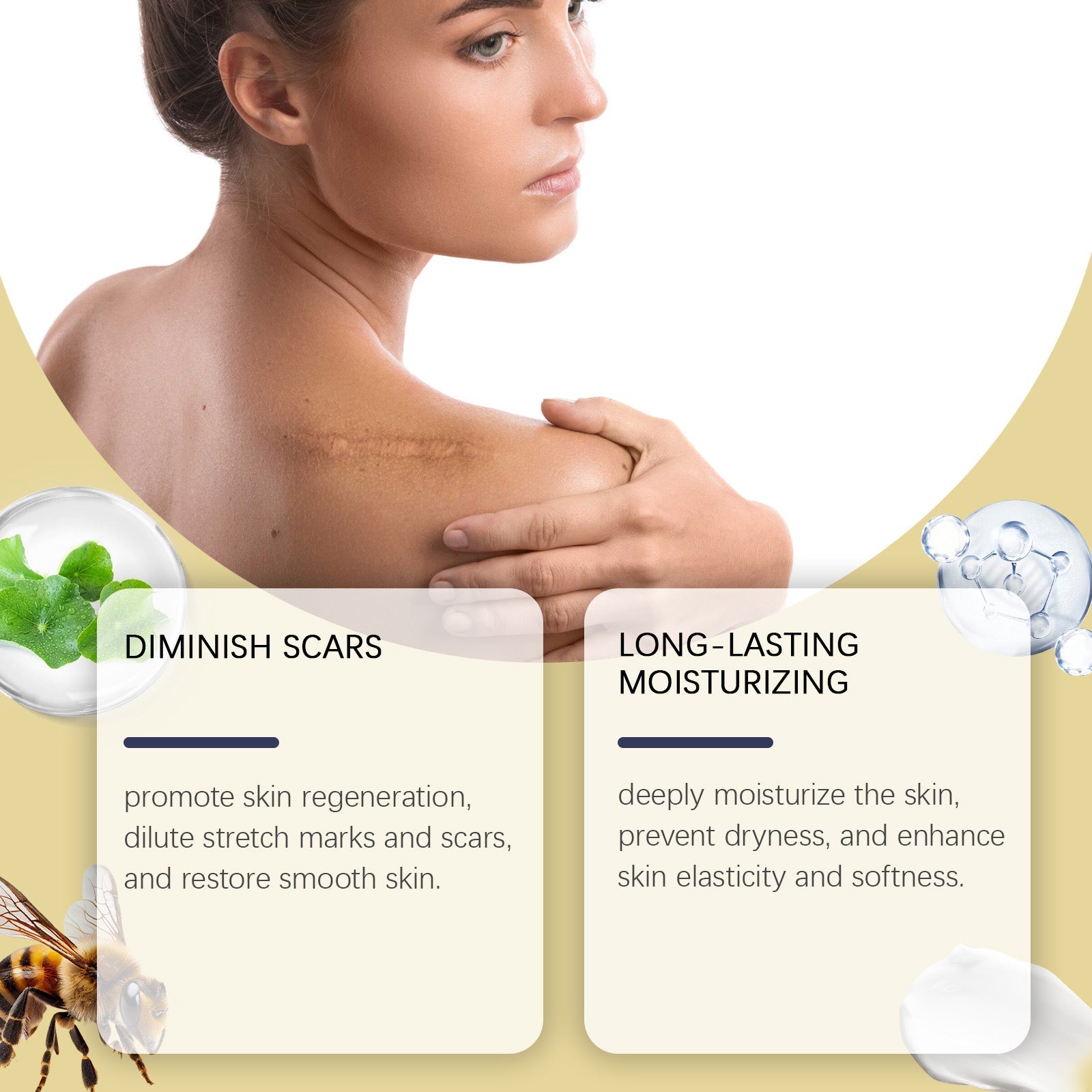Bee Venom Body Care Gel Daily Massage Repair Smooth Skin Moisturizing Skin Care Gel