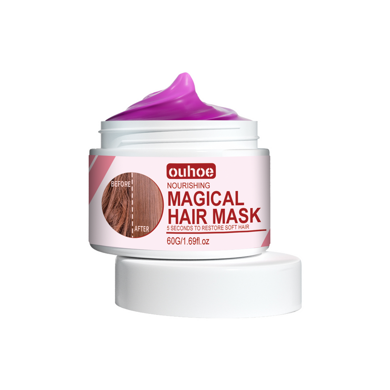Keratin Repair Hair Mask, Free Steam Repair Silk Smooth Hot Dyeing Moisturizing Care Hair Mask