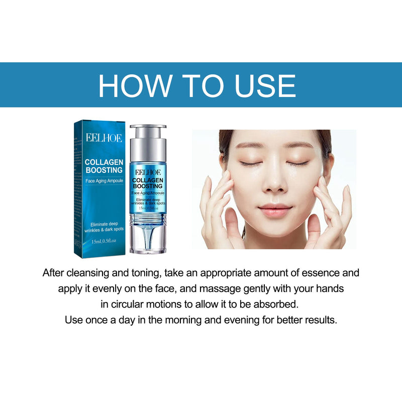 EELHOE Anti-aging Collagen Ampoule, Moisturize Firm Skin Lighten Lines Tender Skin Ampoule