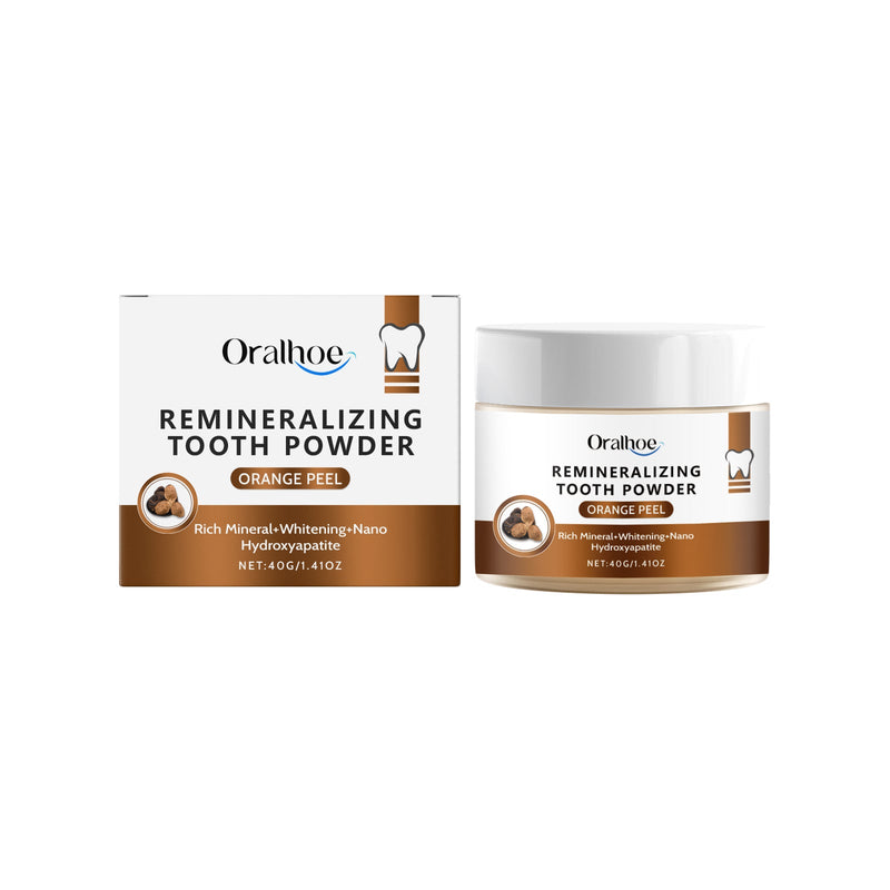 Oralhoe Tangerine Peel Dental Powder Gentle Cleaning Remove Stains Breath Fresh Mouth Care Smile Oral Care