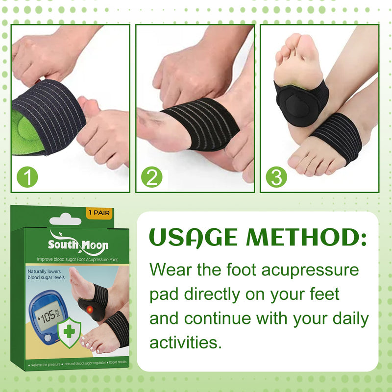 South Moon Foot Acupressure Pads, Relieve Heel Soreness Foot Massage Treatment Physical Discomfort Acupressure Pad