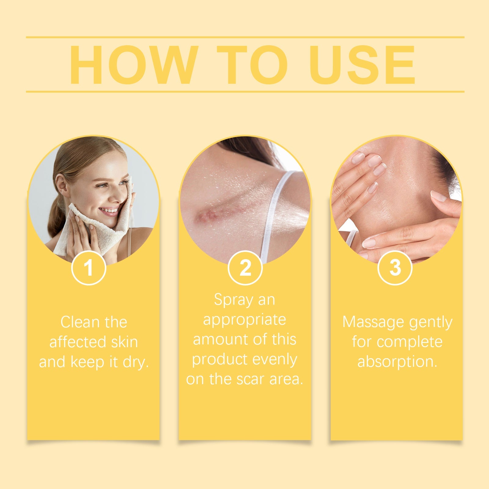 Scar Care Spray, Promotes Skin Repair And Improves Scar Healing With Gentle Formula