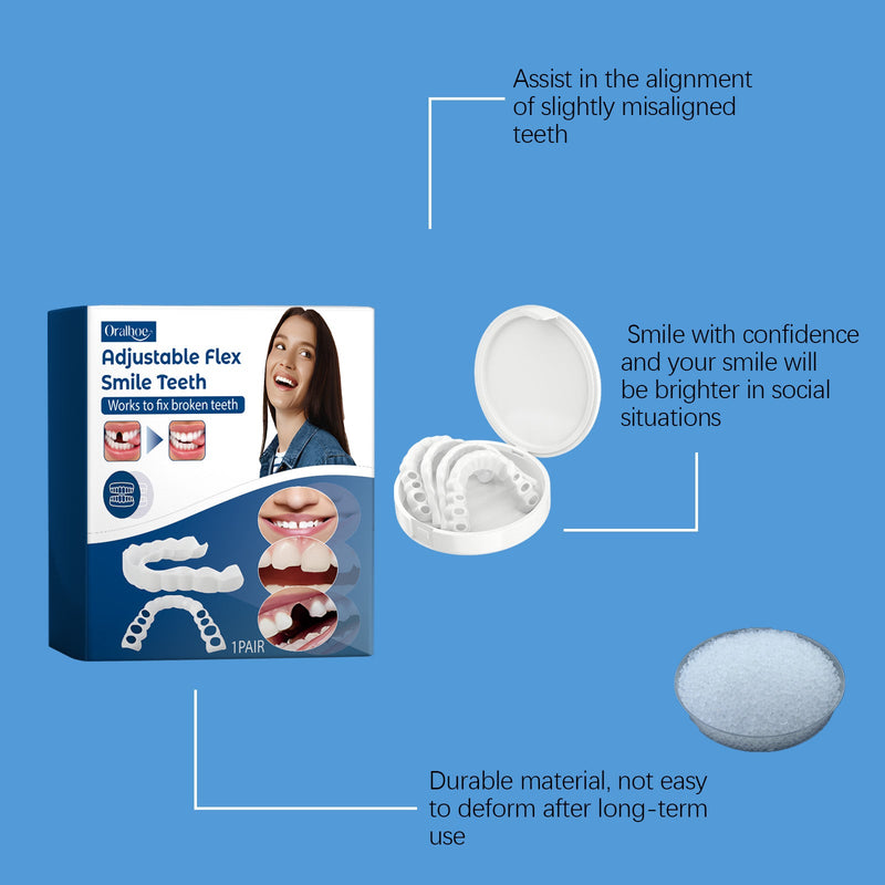 Adjustable Buckle Dentures, Artificial Braces Dentures Temporary Filling Orthodontic Dental Care