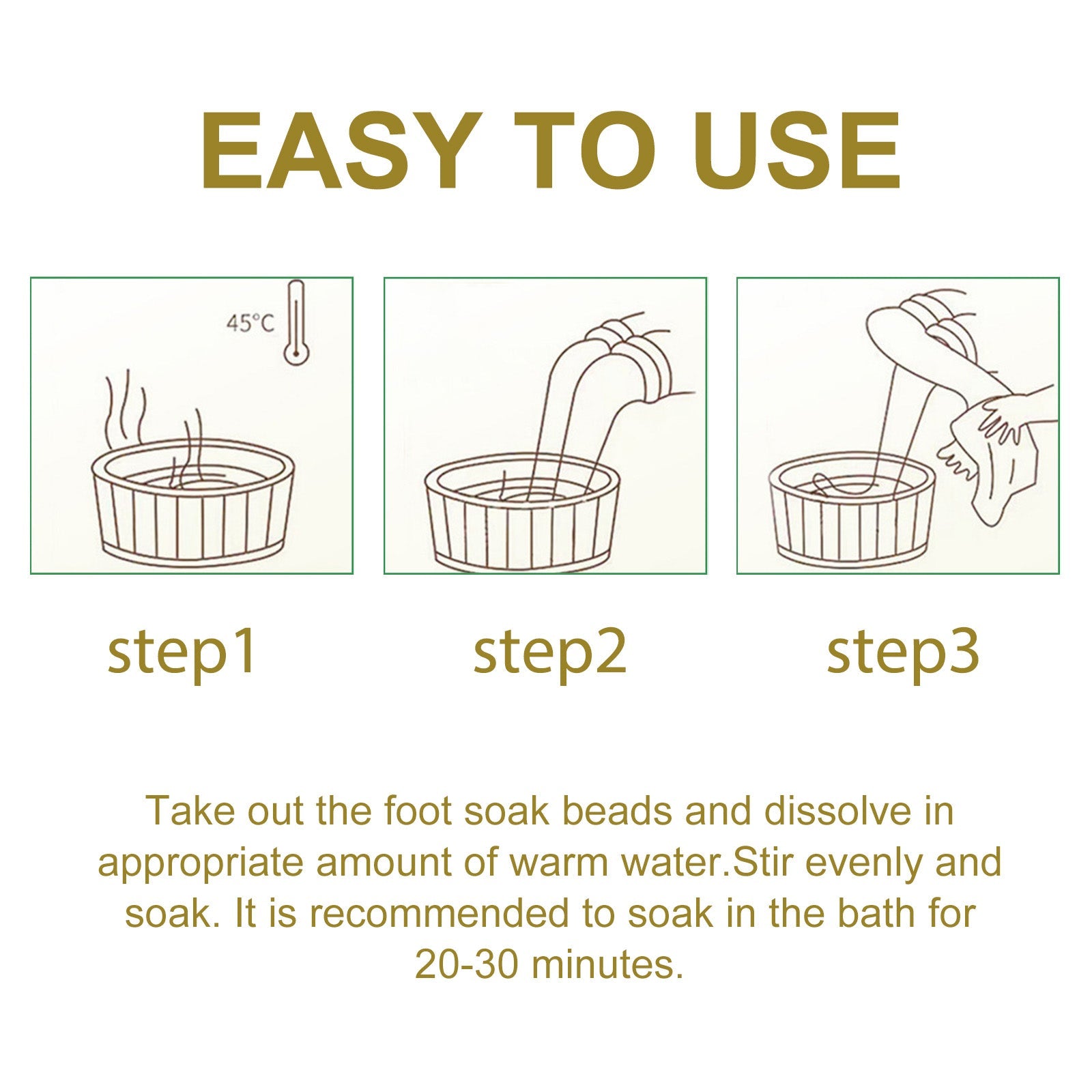 Lymphatic Drainage Slimming Foot Soak Beads, Relieve Leg Swelling Repair Veins Firming And Toning Foot Bath Pack