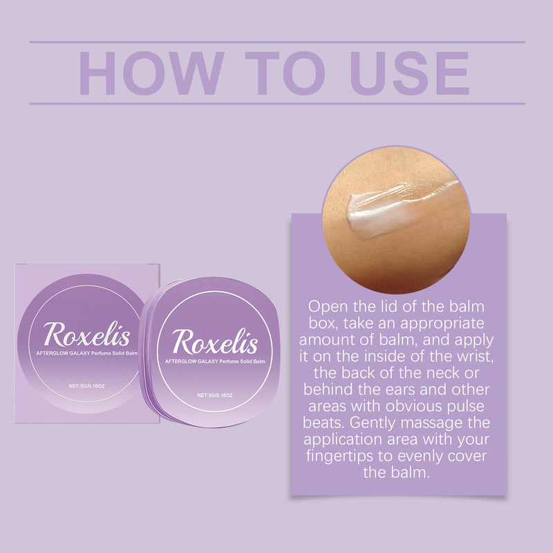 Roxelis Lavender Fragrance Solid Balm Everyday Portable Ladies Solid Balm Elegant Fresh Light Fragrance