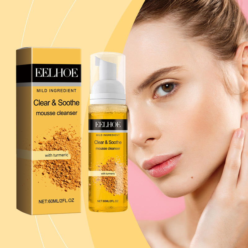 Turmeric Cleanser Mousse Cleansing Foam Gently Cleanses Skin With Pore Care Mousse Cleanser