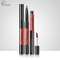 Pudaier Velvet Matte Texture Lasts Not Easy To Fade Non-Stick Cup 2-In-1 Double-End Lip Gloss