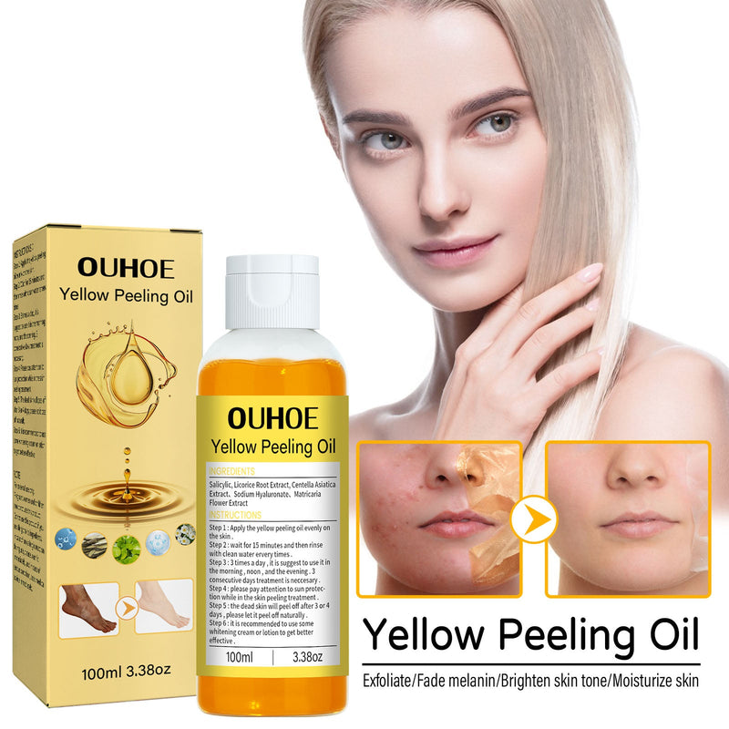 Yellow Exfoliating Oil, Brightening Skin, Moisturizing Whitening Beautify Skin And Body Exfoliating Oil